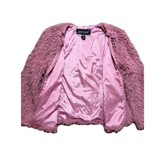 Ashley Stewart Fluffy Jacket Women’s 14/16 Bubble Pink Y2K 2000s - Picture 3 of 7